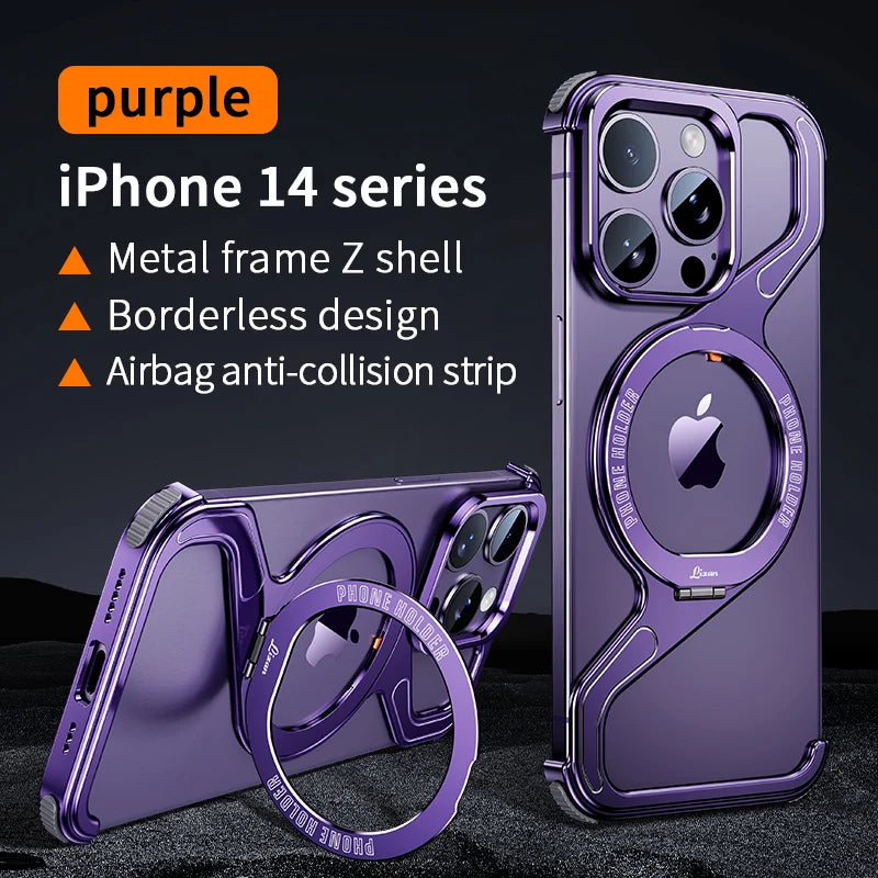 Magnetic Metal Snap-on Phone Case For iPhone