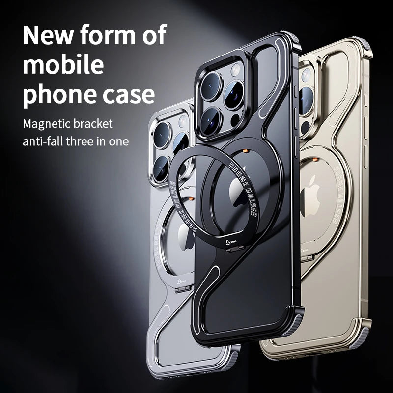 Magnetic Metal Snap-on Phone Case For iPhone