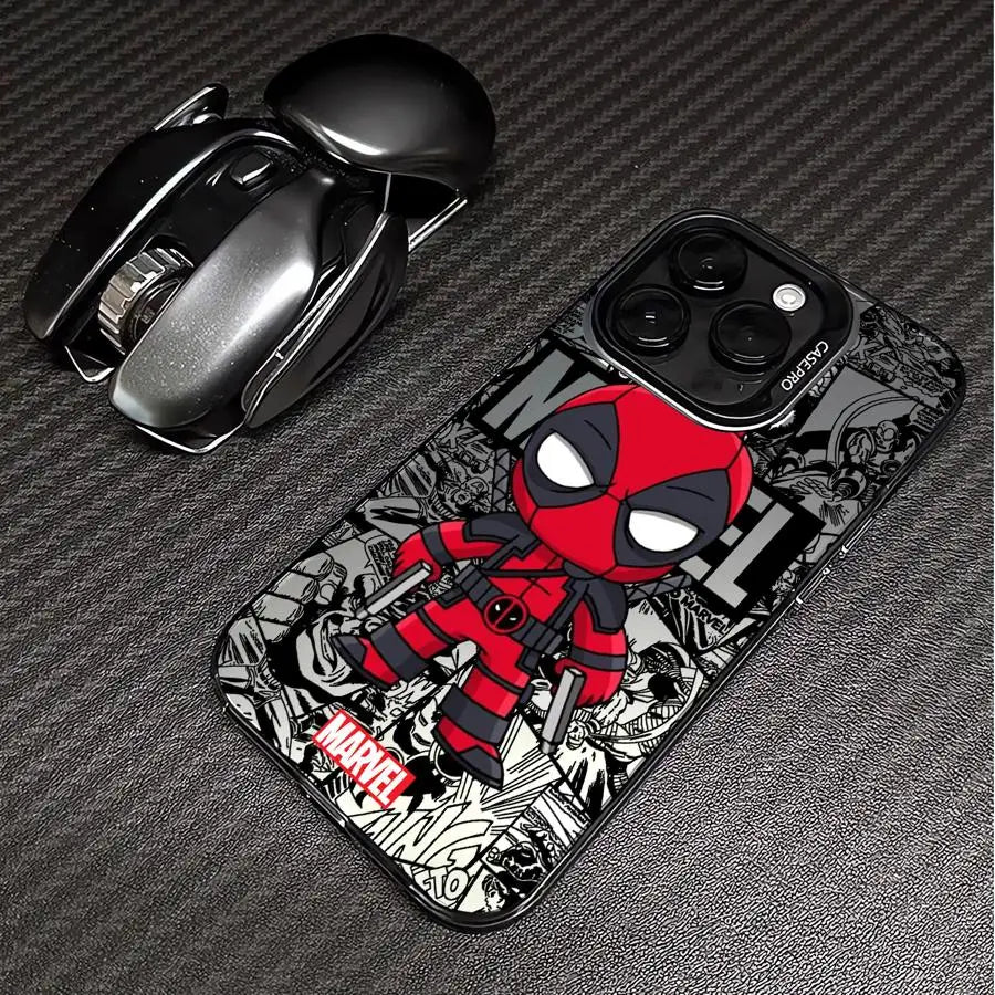 Marvel Groot Deadpool Cover Phone Case for Apple iPhone 15 Pro Max 16 Pro 14 Pro 13 12 11 Pro Max 14 Plus Protective Soft Shell