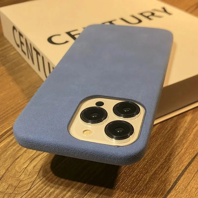 Suede Leather Phone Case For iPhone