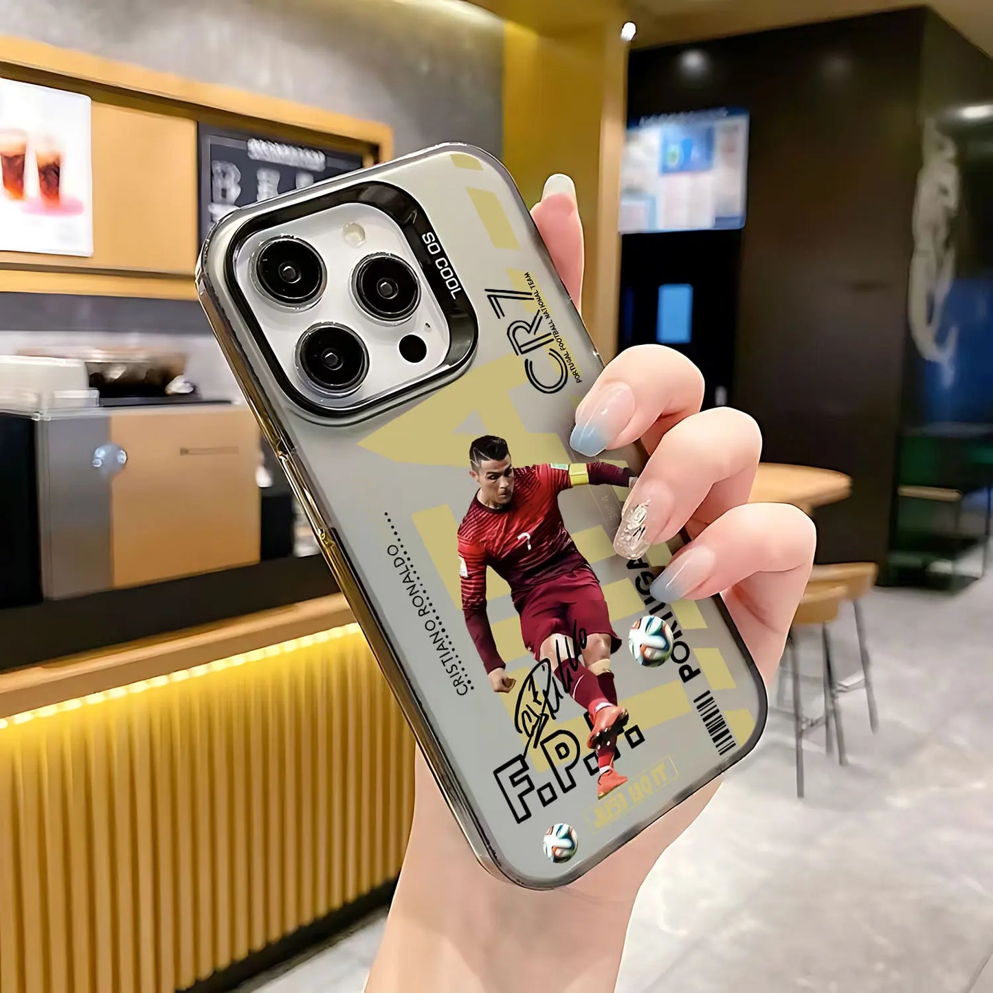 Popular NO.10 Matte Back Phone Case For iPhone 16 15 14 13 12 11 mini Pro Max X XR XS 8 7 Plus Anti Fall M-Messi CR7 NJR Cover