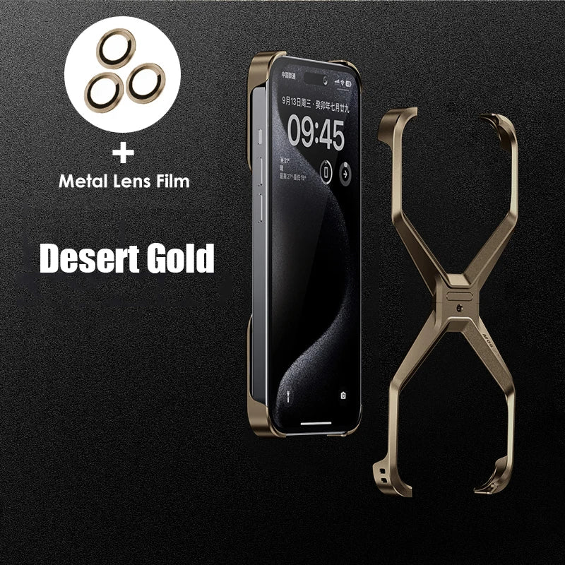 Luxury Aluminum Rimless Phone Case For iPhone