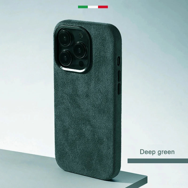 Alcantara Metal Camera Lens Protection Case for iPhone