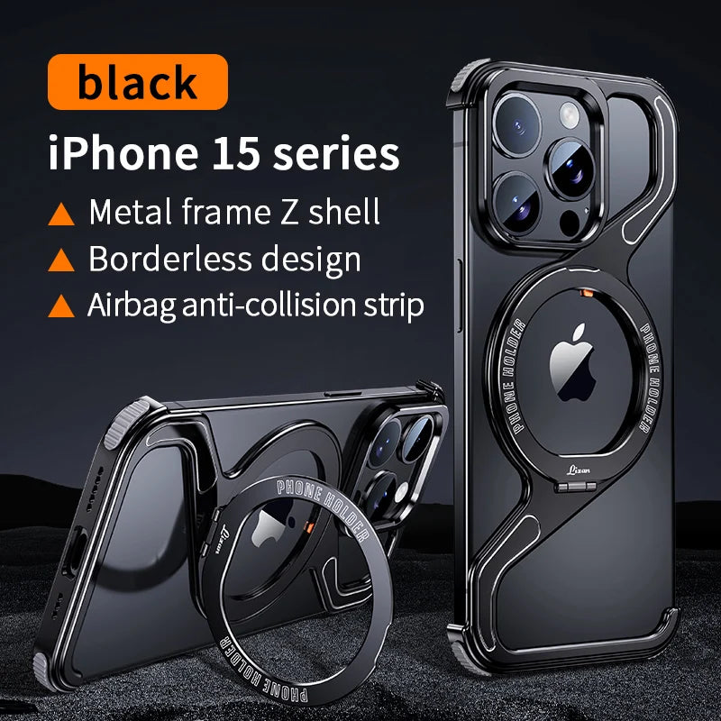 Magnetic Metal Snap-on Phone Case For iPhone