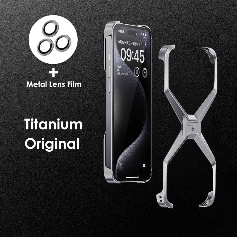 Luxury Aluminum Rimless Phone Case For iPhone