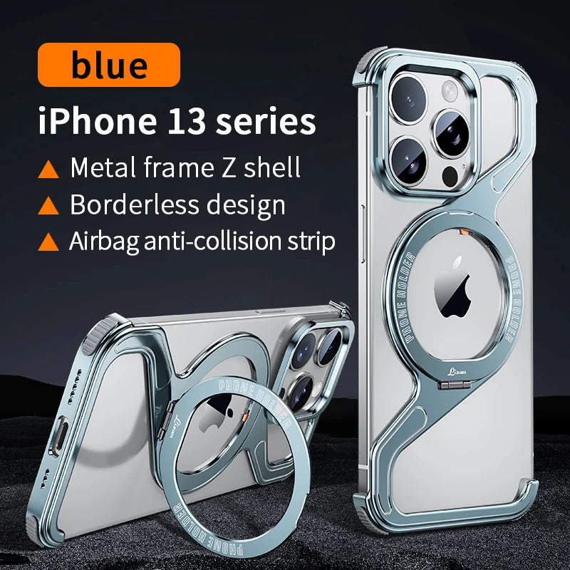 Magnetic Metal Snap-on Phone Case For iPhone