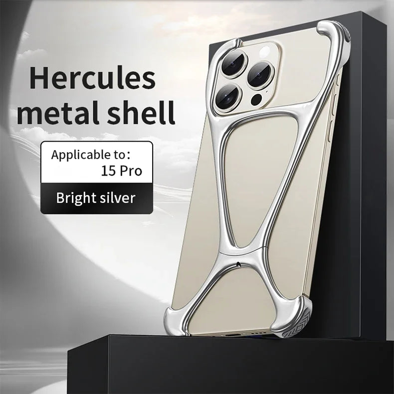 Case Rimless Metal Zincy Alloy Titanium Aluminum Bumper Heat Dissipation Shockproof Cover Luxury