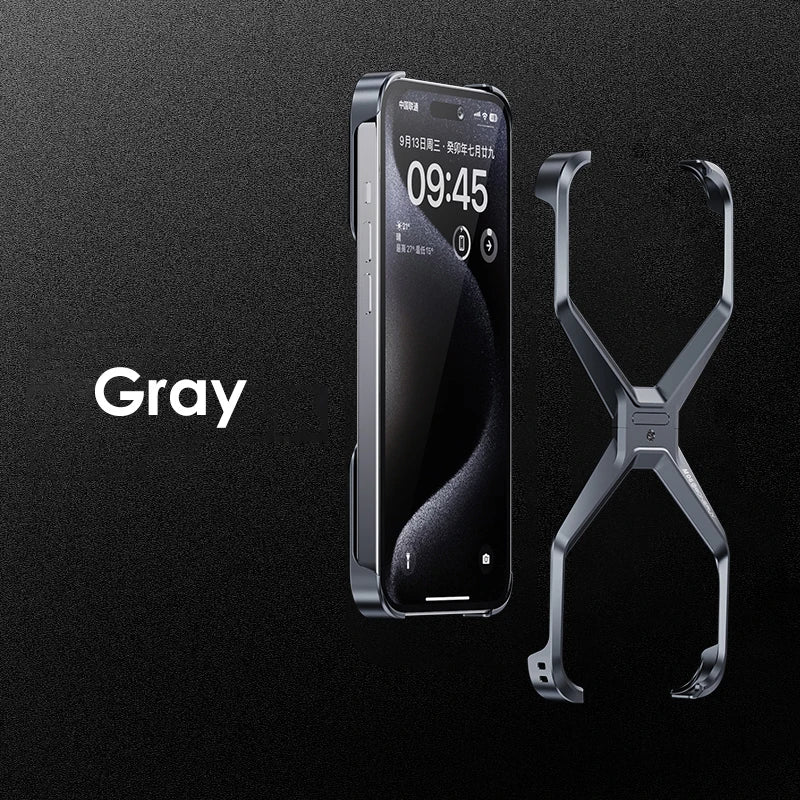 Luxury Aluminum Rimless Phone Case For iPhone