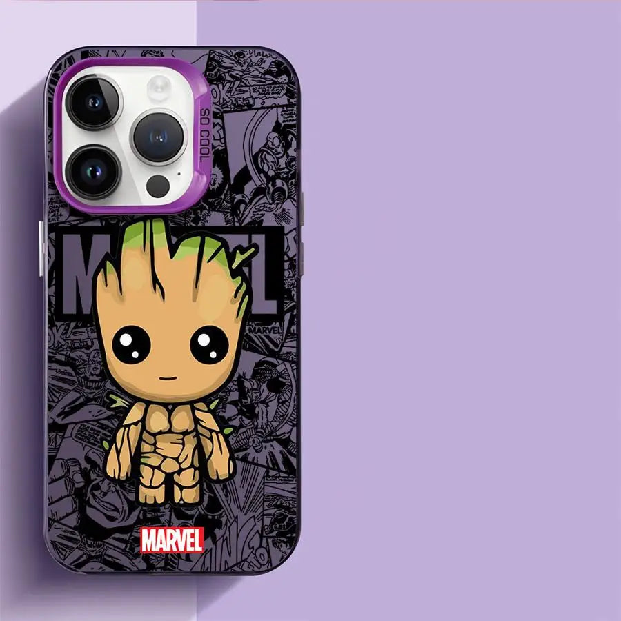 Marvel Groot Deadpool Cover Phone Case for Apple iPhone 15 Pro Max 16 Pro 14 Pro 13 12 11 Pro Max 14 Plus Protective Soft Shell