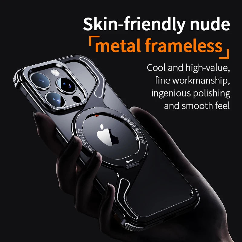 Magnetic Metal Snap-on Phone Case For iPhone