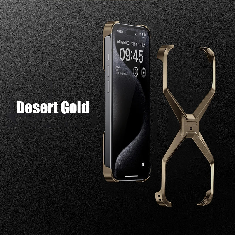 Luxury Aluminum Rimless Phone Case For iPhone