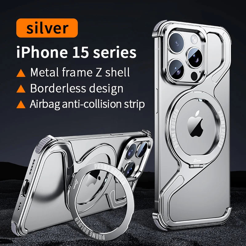 Magnetic Metal Snap-on Phone Case For iPhone