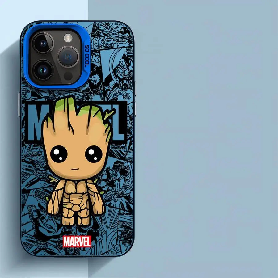 Marvel Groot Deadpool Cover Phone Case for Apple iPhone 15 Pro Max 16 Pro 14 Pro 13 12 11 Pro Max 14 Plus Protective Soft Shell