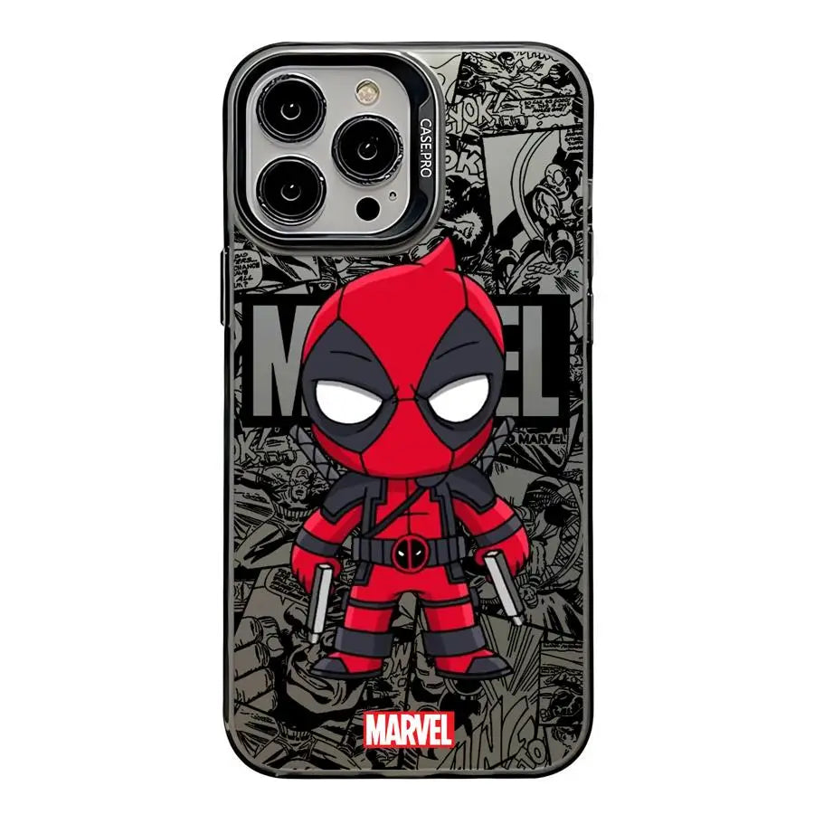 Marvel Groot Deadpool Cover Phone Case for Apple iPhone 15 Pro Max 16 Pro 14 Pro 13 12 11 Pro Max 14 Plus Protective Soft Shell