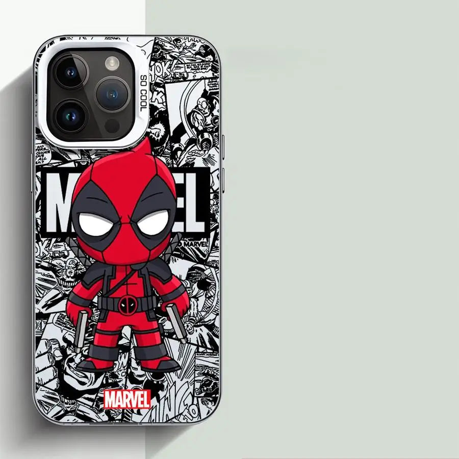 Marvel Groot Deadpool Cover Phone Case for Apple iPhone 15 Pro Max 16 Pro 14 Pro 13 12 11 Pro Max 14 Plus Protective Soft Shell