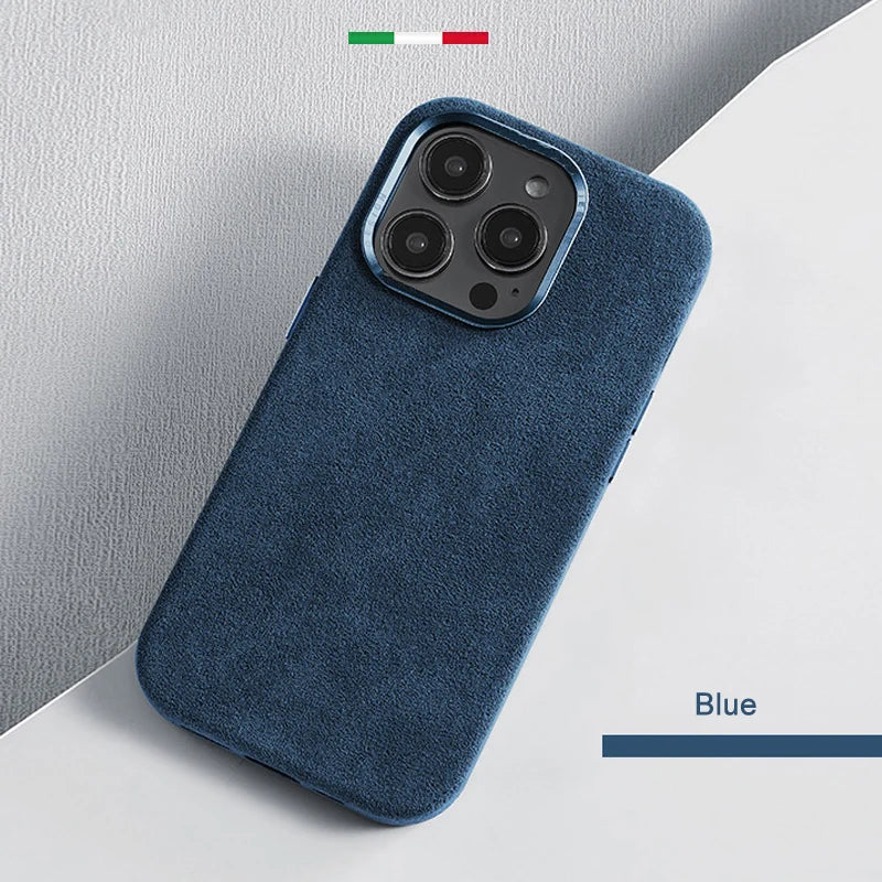 Alcantara Metal Camera Lens Protection Case for iPhone